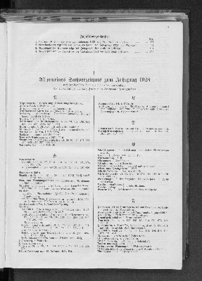 Vorschaubild von 1. Allgemeines Sachverzeichnis zum Jahrgang 1928