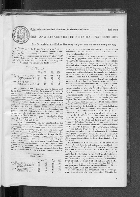 Vorschaubild von Handelsstatistisches Amt: See- und Binnenverkehr des Hafens Hamburg im Juni 1935