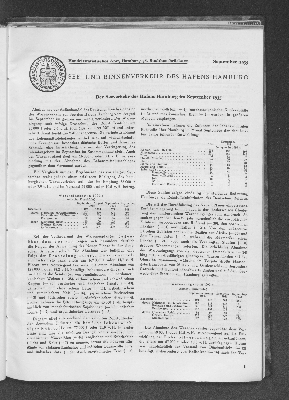 Vorschaubild von Handelsstatistisches Amt: See- und Binnenverkehr des Hafens Hamburg im September 1935