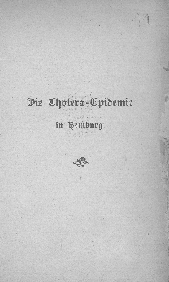 Vorschaubild von Chronik der Cholera-Epidemie in Hamburg von August - Oktober 1892