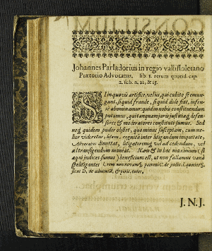 Vorschaubild von Johannes Parladorius in regio vallissoletano Praetorio Advocatus. lib. 1 ...