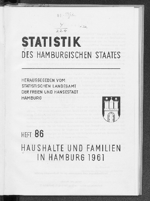 Vorschaubild von [Statistik des Hamburgischen Staates]