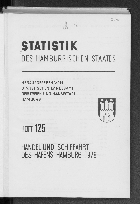 Vorschaubild von [Statistik des Hamburgischen Staates]