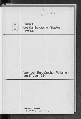 Vorschaubild von [Statistik des Hamburgischen Staates]