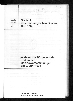 Vorschaubild von [Statistik des Hamburgischen Staates]