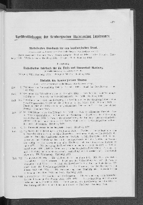 Vorschaubild von Veröffentlichungen des Hamburgischen Statistischen Landesamts.