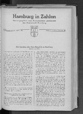 Vorschaubild von Die Umsätze des Einzelhandels in Hamburg (bis Februar 1951)