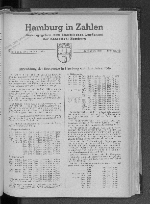 Vorschaubild von Entwicklung der Brotpreise in Hamburg seit dem Jahre 1946