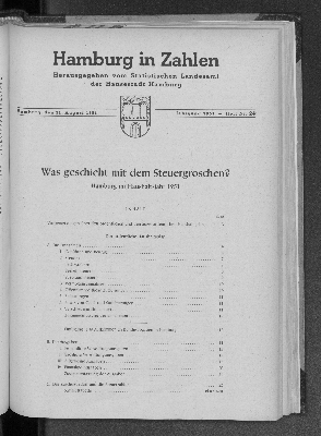 Vorschaubild von Was geschieht mit dem Steuergroschen? Hamburg im Haushaltsjahr 1951