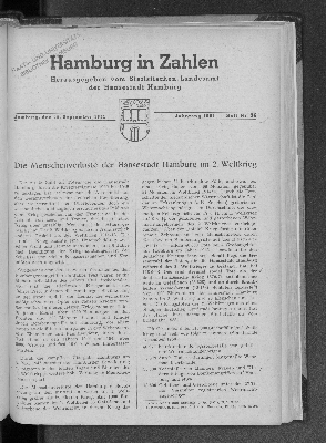 Vorschaubild von Die Menschenverluste der Hansestadt Hamburg im 2. Weltkrieg
