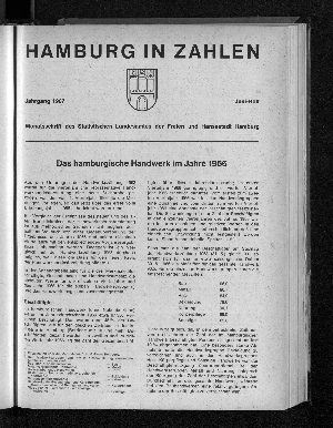 Vorschaubild von Das hamburgische Handwerk im Jahre 1966