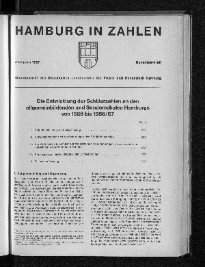 Vorschaubild von Die Entwicklung der Schülerzahlen an den allgemeinbildenden und Sonderschulen Hamburgs von 1956 bis 1866/67