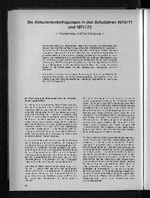 Vorschaubild von Die Abiturientenbefragungen in den Schuljahren 1970/71 und 1971/72