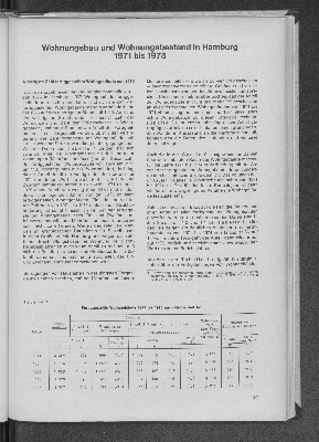 Vorschaubild von Wohnungsbau und Wohnungsbestand in Hamburg 1971 bis 1975