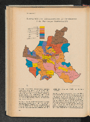Vorschaubild von Kartogramm 2: Durchschnittlicher Jahresbruttolohn je Lohnsteuerfall in den Hamburger Stadtteilen 1974