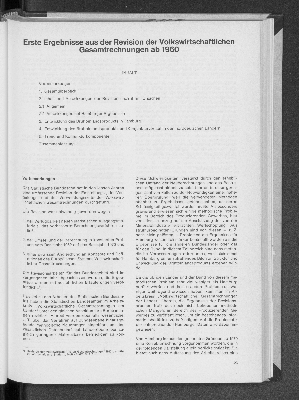 Vorschaubild von Erste Ergebnisse aus der Revision der Volkswirtschaftlichen Gesamtrechnung ab 1960