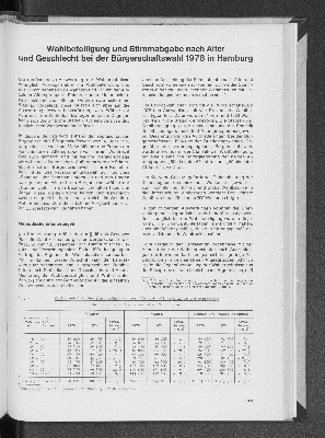 Vorschaubild von Wahlbeteiligung und Stimmabgabe nach Alter und Geschlecht bei der Bürgerschaftswahl 1978 in Hamburg