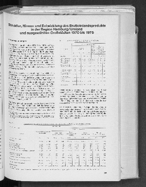 Vorschaubild von Struktur, Niveau und Entwicklung des Bruttoinlandsprodukts in der Region Hamburg/ Umland und ausgewählten Großstädten 1970 bis 1976