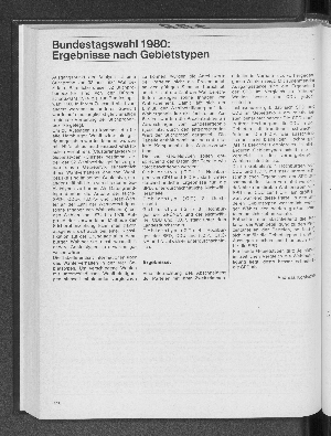 Vorschaubild von Bundestagswahl 1980: Ergebnisse nach Gebietstypen