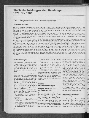 Vorschaubild von Wahlentscheidungen der Hamburger 1978 bis 1983