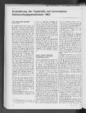 Vorschaubild von Ausstattung der Haushalte mit technischen Gebrauchsgegenständen 1983