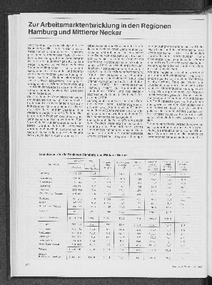 Vorschaubild von Zur Arbeitsmarktentwicklung in den Regionen Hamburg und Mittlerer Neckar