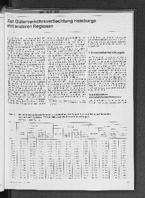 Vorschaubild von Zur Güterverkehrsverflechtung Hamburgs mit anderen Regionen