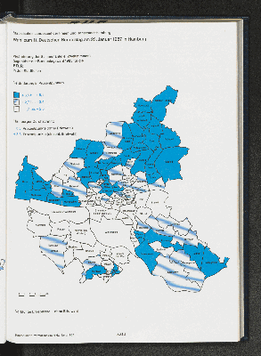 Vorschaubild von Veränderung der Stimmenanteile (Zweitstimmen) gegenüber der Bundestagswahl 1983 für die F.D.P in den Stadtteilen