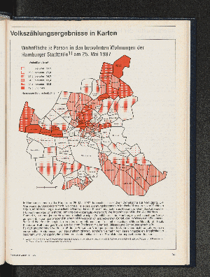 Vorschaubild von Wohnfläche je Person in den bewohnten Wohnungen der Hamburger Stadtteile am 25. Mai 1987