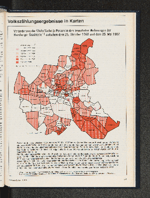 Vorschaubild von Veränderung der Wohnfläche je Person in den bewohnten Wohnungen der Hamburger Stadtteile zwischen dem 25. Oktober 1968 und dem 25. Mai 1987