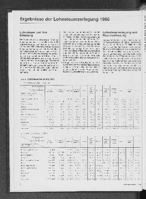 Vorschaubild von Ergebnisse der Lohnsteuerzerlegung 1986