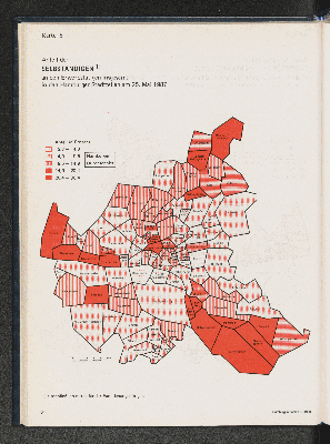 Vorschaubild von Anteil der Selbständigen an den Erwerbstätigen insgesamt in den Hamburger Stadtteilen am 25. Mai 1987