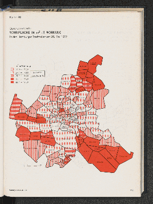 Vorschaubild von Durchschnittliche Wohnfläche in m² je Wohnung in den Hamburger Stadtteilen am 25. Mai 1987