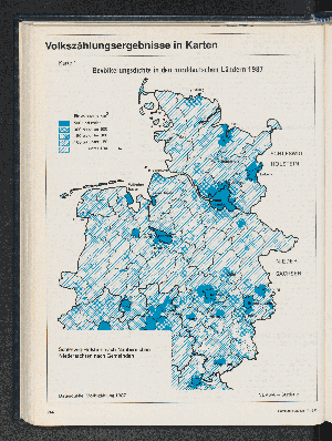 Vorschaubild von Bevölkerungsdichte in den norddeutschen Ländern 1987