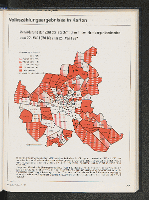 Vorschaubild von Veränderung der Zahl der Beschäftigten in den Hamburger Stadtteilen vom 27. Mai 1970 bis zum 25. Mai 1987