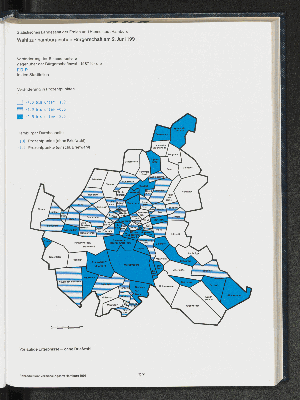 Vorschaubild von Veränderung der Stimmenanteile gegenüber der Bürgerschaftswahl 1987 für die F.D.P. in den Stadtteilen