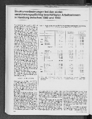 Vorschaubild von Strukturveränderung bei den sozialversicherungspflichtig beschäftigten Arbeitnehmer in Hamburg zwischen 1980 und 1990