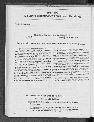 Vorschaubild von 1866-1991: 125 Jahre Statistisches Landesamt Hamburg