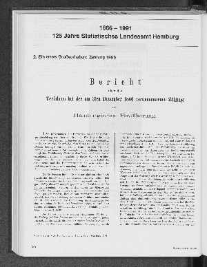 Vorschaubild von 1866 - 1991, 125 Jahre Statistisches Landesamt Hamburg