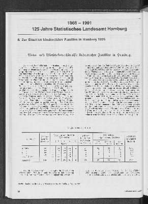 Vorschaubild von 1866-1991, 125 Jahre Statistisches Landesamt Hamburg - Zur Situation kinderreicher Familien in Hamburg 1925