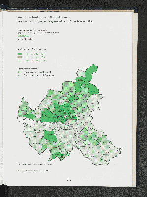 Vorschaubild von Veränderung der Stimmenanteile 1993 gegenüber der Bürgerschaftswahl 1991 für die GRÜNE/GAL in den Stadtteilen
