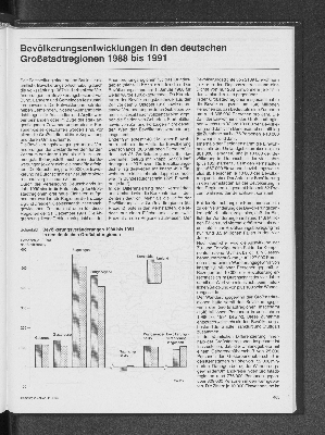 Vorschaubild von Bevölkerungsveränderungen 1988 bis 1991 in den deutschen Großstadtregionen