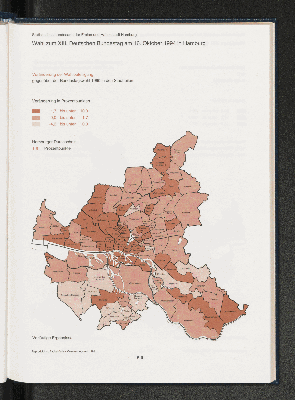 Vorschaubild von Veränderung der Wahlbeteiligung gegenüber der Bundestagswahl 1990 in den Stadtteilen