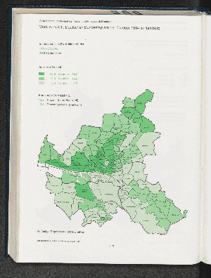 Vorschaubild von Stimmenanteile (Zweitstimmen) der GRÜNEN/GAL in den Stadtteilen