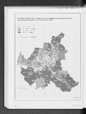 Vorschaubild von Anteil der Kinder unter 15 Jahren an der Bevölkerung insgesamt in den Hamburger Stadtteilen im 31. Dezember 1995