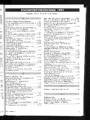 Vorschaubild von Stichwortverzeichnis 1997