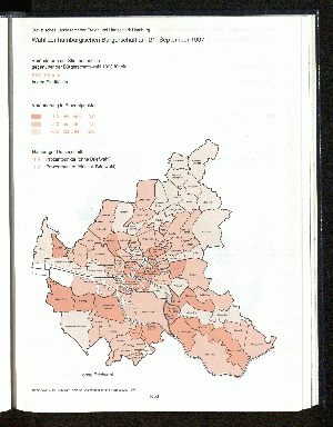 Vorschaubild von Veränderung der Stimmenanteile gegenüber der Bürgerschaftswahl 1993 für die STATT Partei in den Stadtteilen