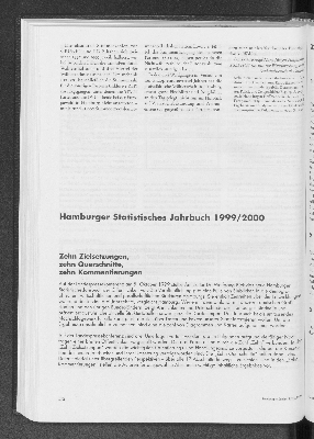 Vorschaubild von Hamburger Statistisches Jahrbuch 1999/2000