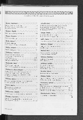 Vorschaubild von Autorinnen- und Autorenverzeichnis 2001