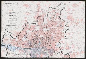 Vorschaubild von Blatt 1: Bürgerschaftswahl vom 22. März 1970 - die Hamburger Wahlbezirke, übertragen auf die bebauten Flächen der Gebietsteile -